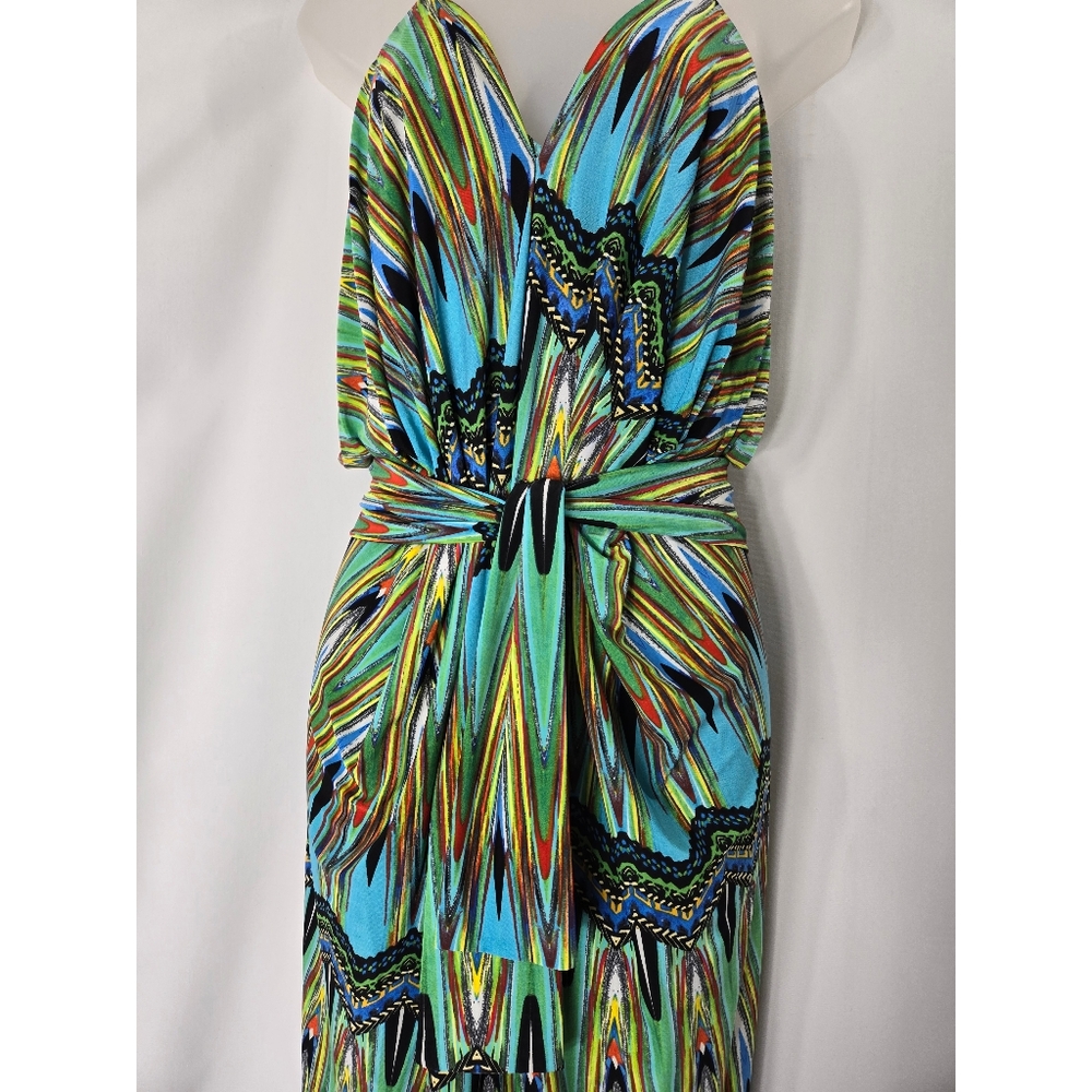 T-Bags Los Angeles Tie Front Maxi Dress - Picture 6 of 15